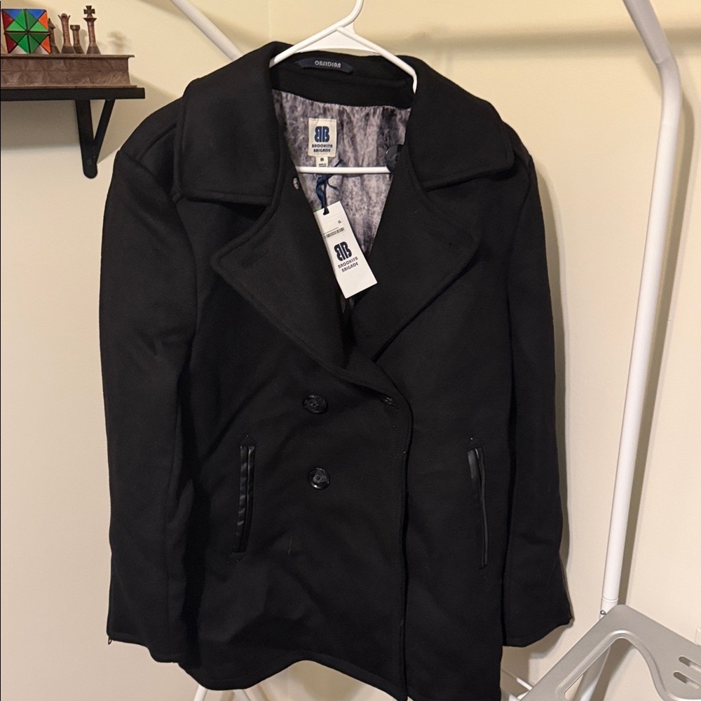 Brooklyn Brigade Men’s Black Peacoat